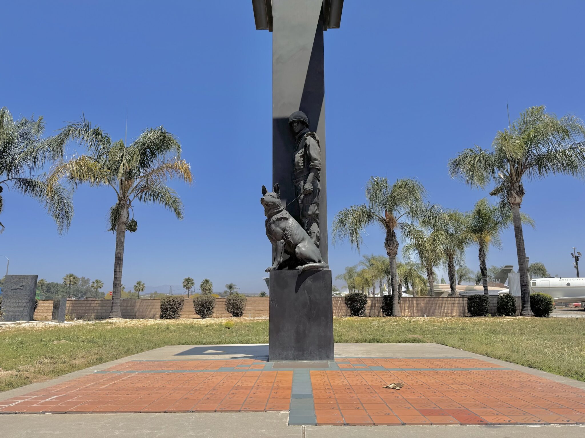 View of the War Dog Memorial